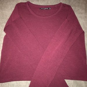 Brandy Melville One Size Maroon Cropped Sweater
